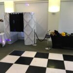 photo booth set up at wedding