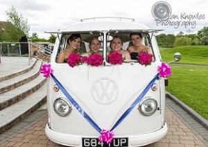 Bridesmaids in Morris on the wedding day