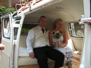 morris bride & groom